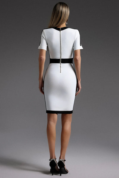 Tanya Short Sleeve V-Neck Mini Dress